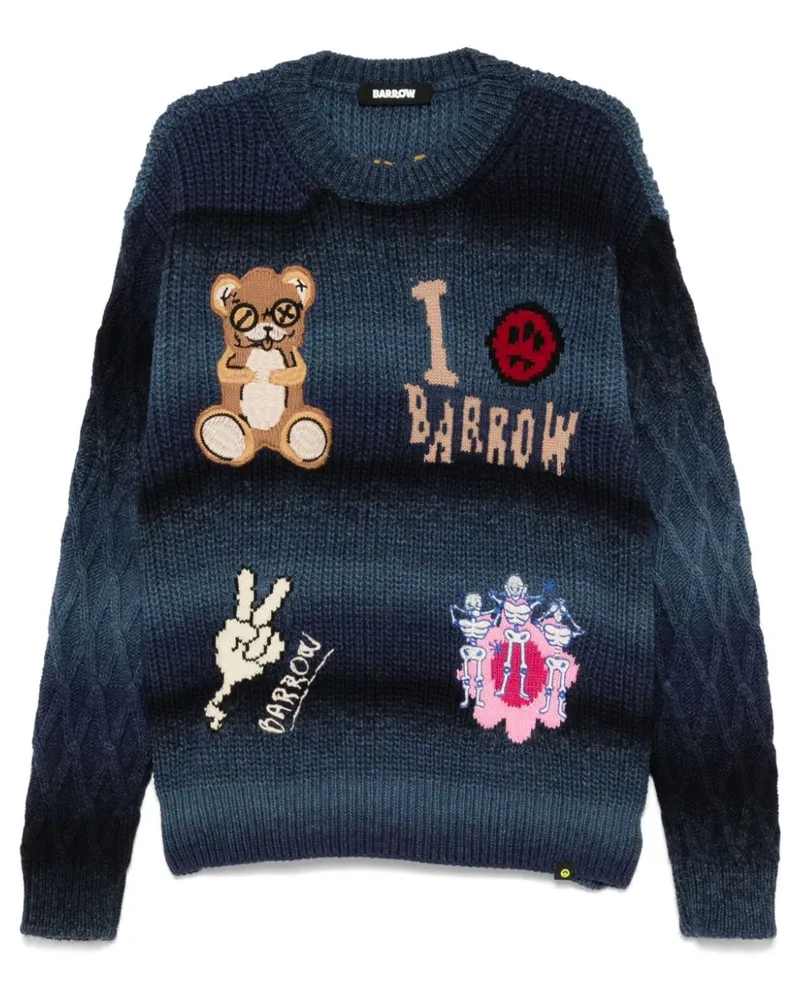 BARROW Pullover mit Patch-Detail - Blau Blau