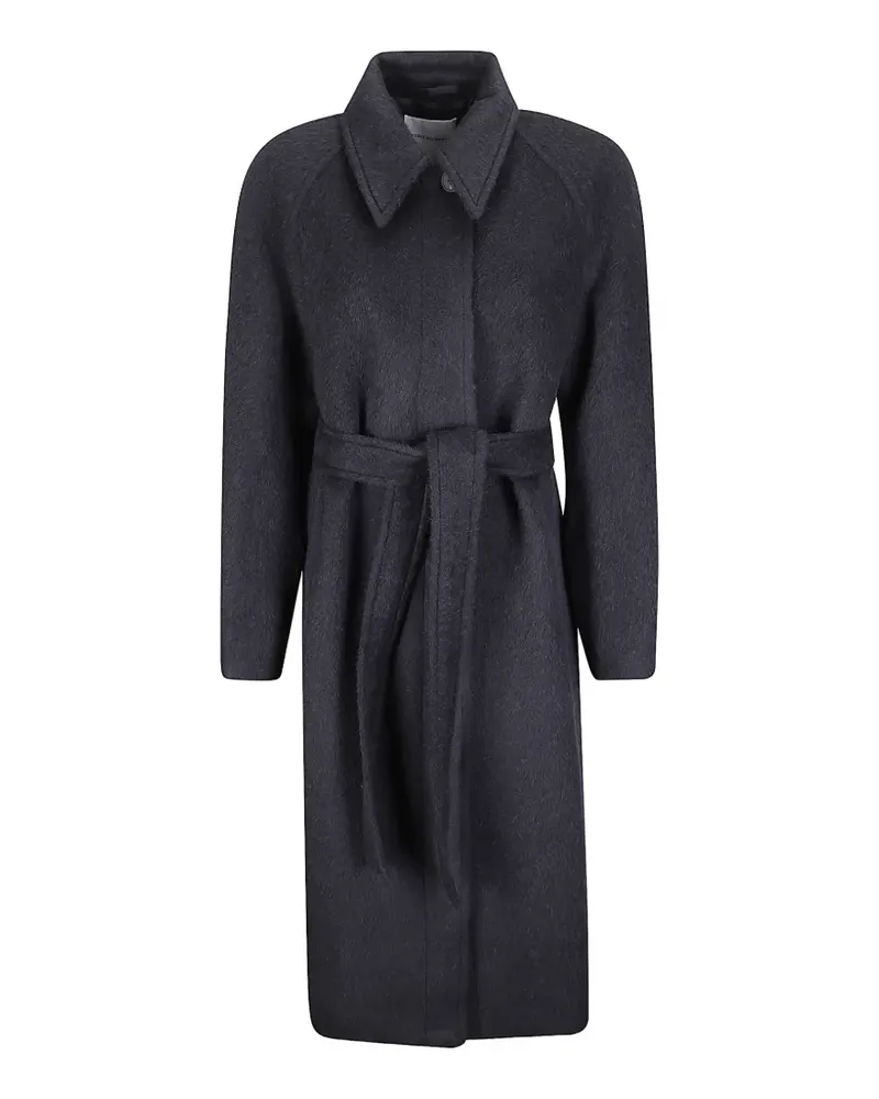 Studio Nicholson belted curved-shoulder coat - Grau Grau