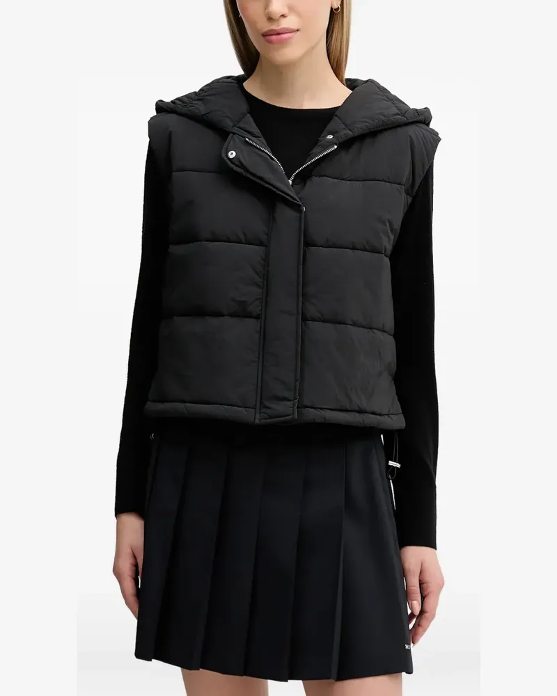Sisley hooded padded gilet - Schwarz Schwarz