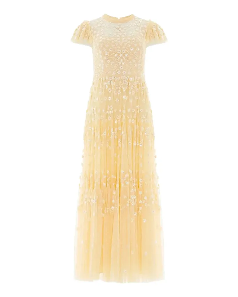 Needle & Thread Clover short-sleeve maxi dress - Gelb Gelb