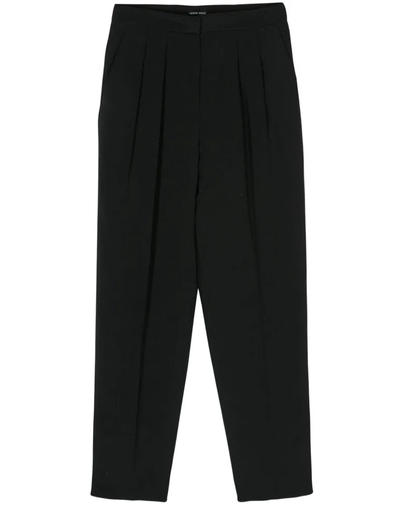 Giorgio Armani Tapered-Hose mit Abnähern - Schwarz Schwarz