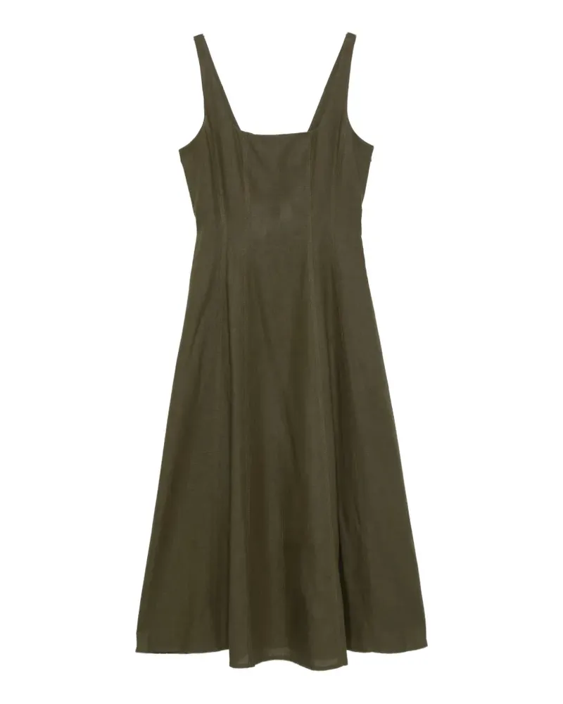 Twin-Set square-neck midi dress - Grün Grün
