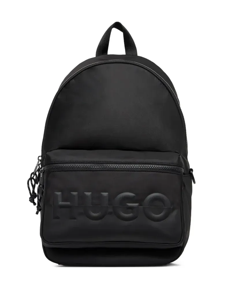 HUGO BOSS Rucksack mit Logo-Schild - Schwarz Schwarz