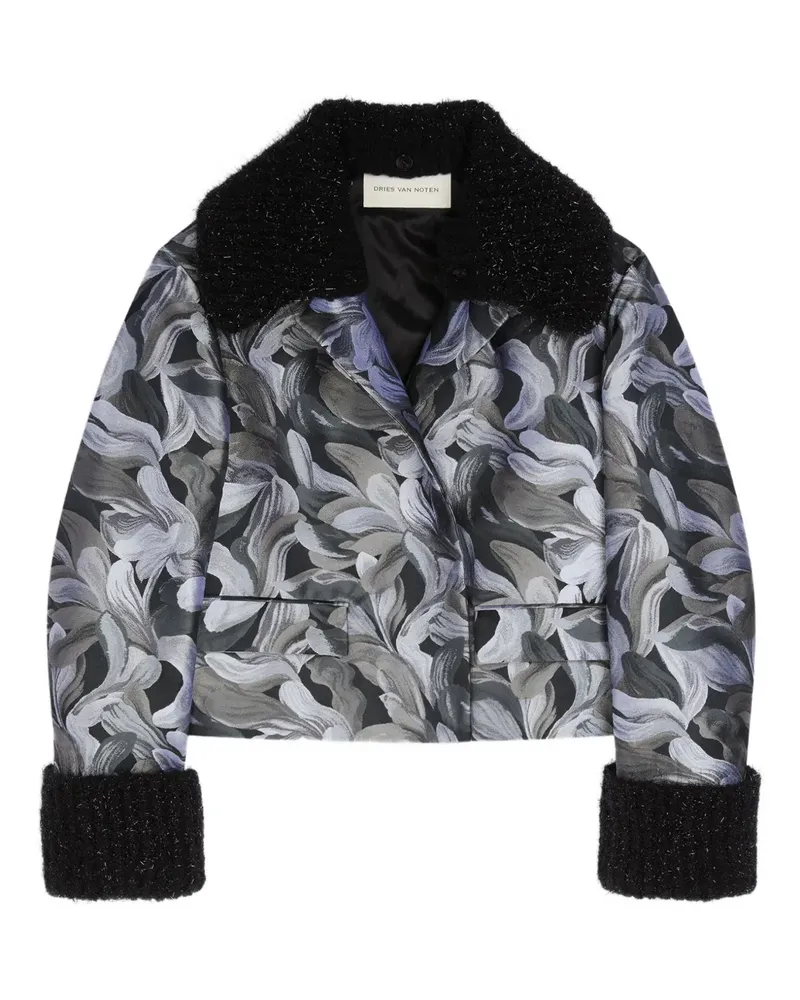 Dries van Noten Jacquard-Jacke mit Blumenmuster - Grau Grau