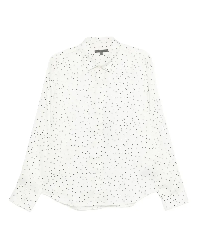 John Varvatos dotted-pattern shirt - Weiß Weiß