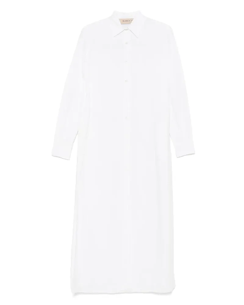 Blanca Maxikleid mit Gürtel - Weiß Weiß