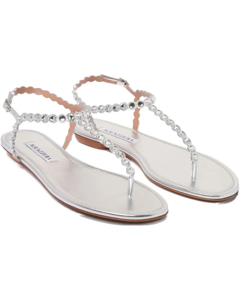Aquazzura Sandalen mit Kristallen - Silber Silber