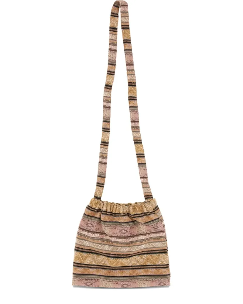 NEEDLES Gemusterte Kuriertasche - Nude Nude