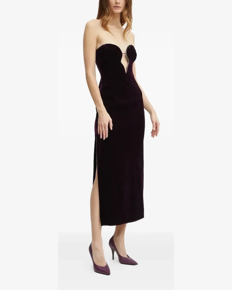 Bardot Lilah Kleid aus Velours - Violett Violett