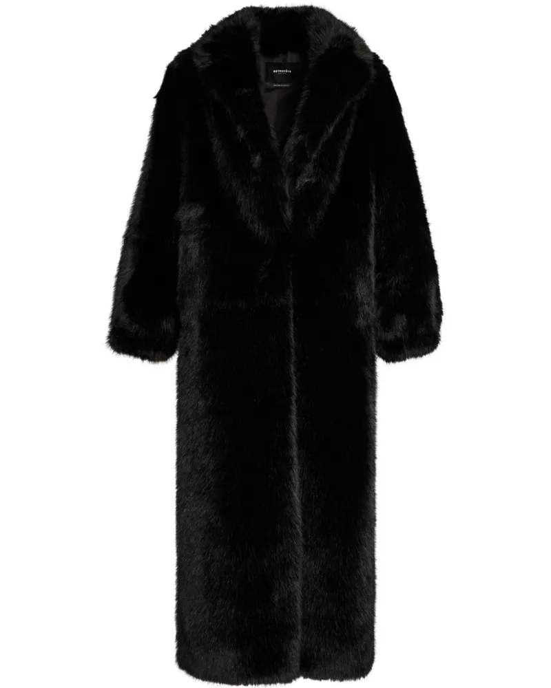 Retrofête Dasha Mantel aus Faux Fur - Schwarz Schwarz