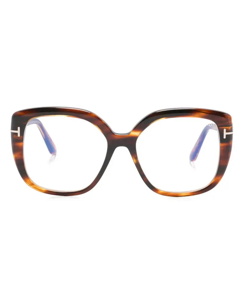 Tom Ford Brille mit eckigem Gestell - Braun Braun