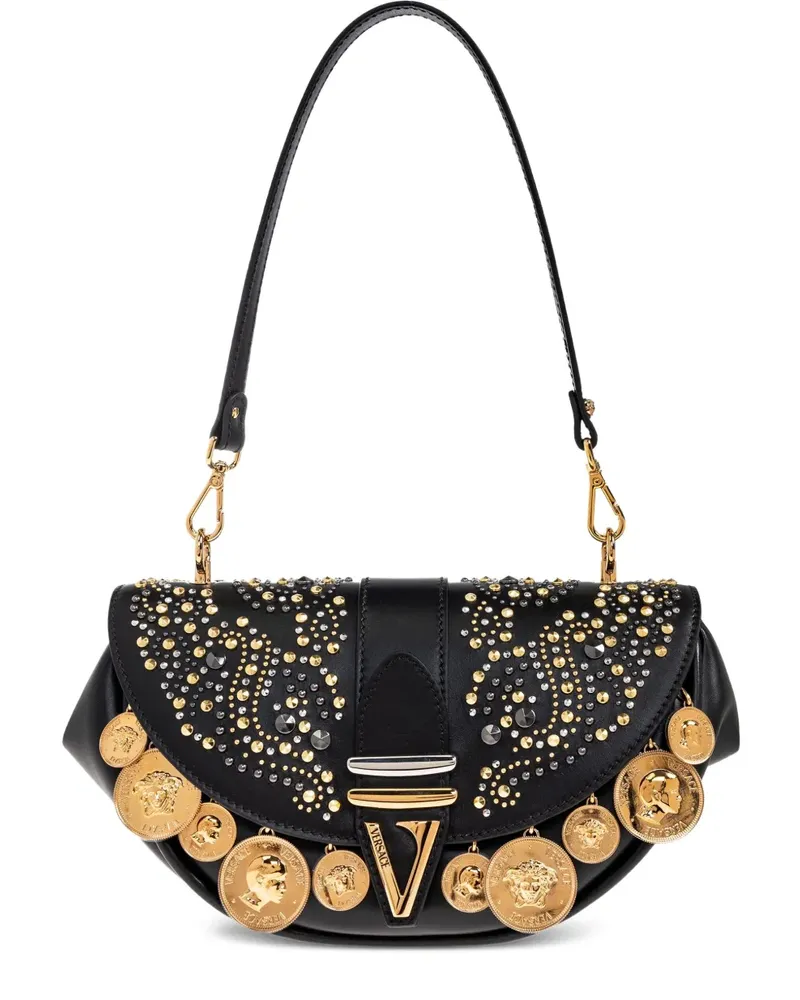 Versace Virtus shoulder bag - Schwarz Schwarz