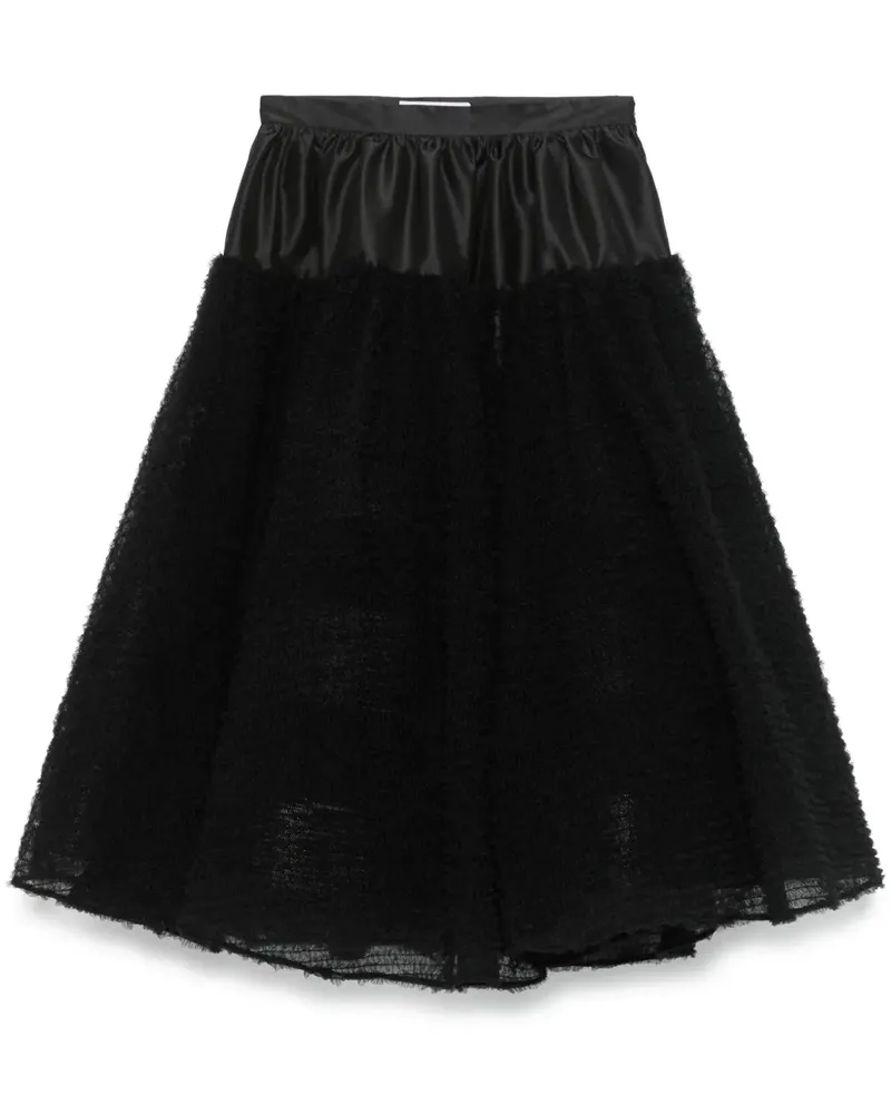 Viktor & Rolf Midirock mit Rüschen - Schwarz Schwarz