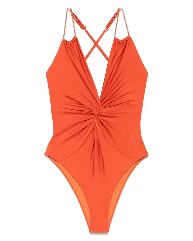 Pat Bo Badeanzug mit tiefem Ausschnitt - Orange Orange