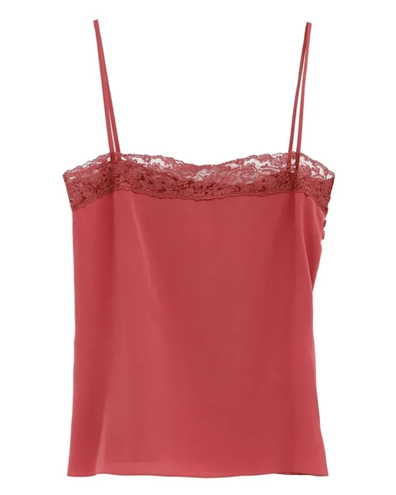 Chloé Camisole-Top mit Spitzensaum - Rosa Rosa
