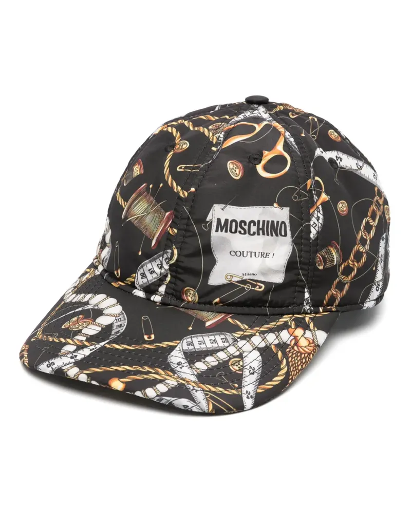 Moschino Baseballkappe mit Barocco-Print - Schwarz Schwarz