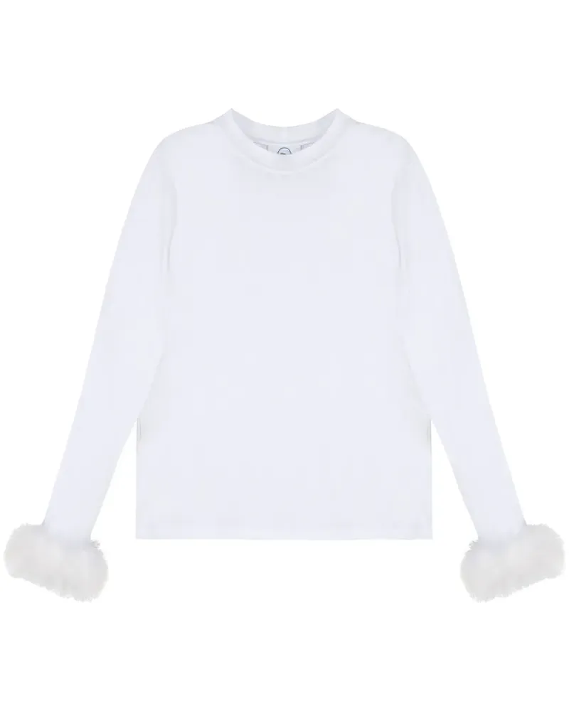 SLEEPER T-Shirt mit Federn - Weiß Weiß