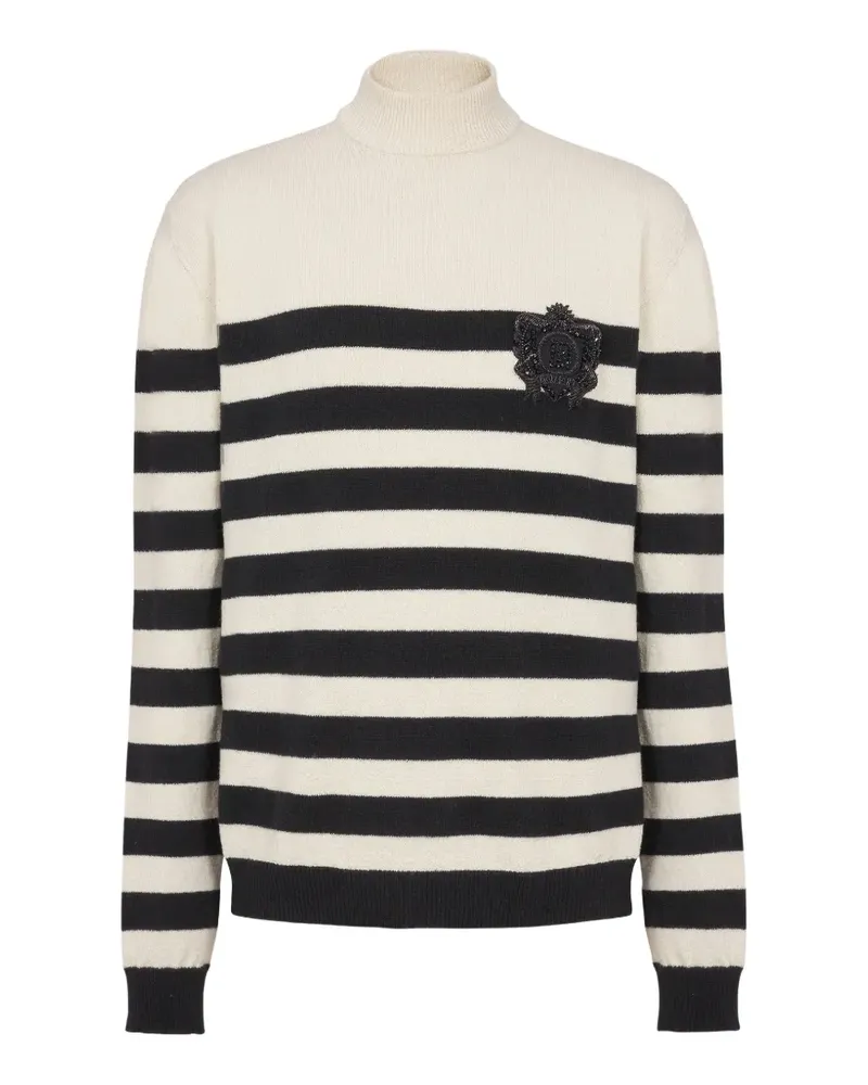 Balmain Gestreifter Pullover - Nude Nude
