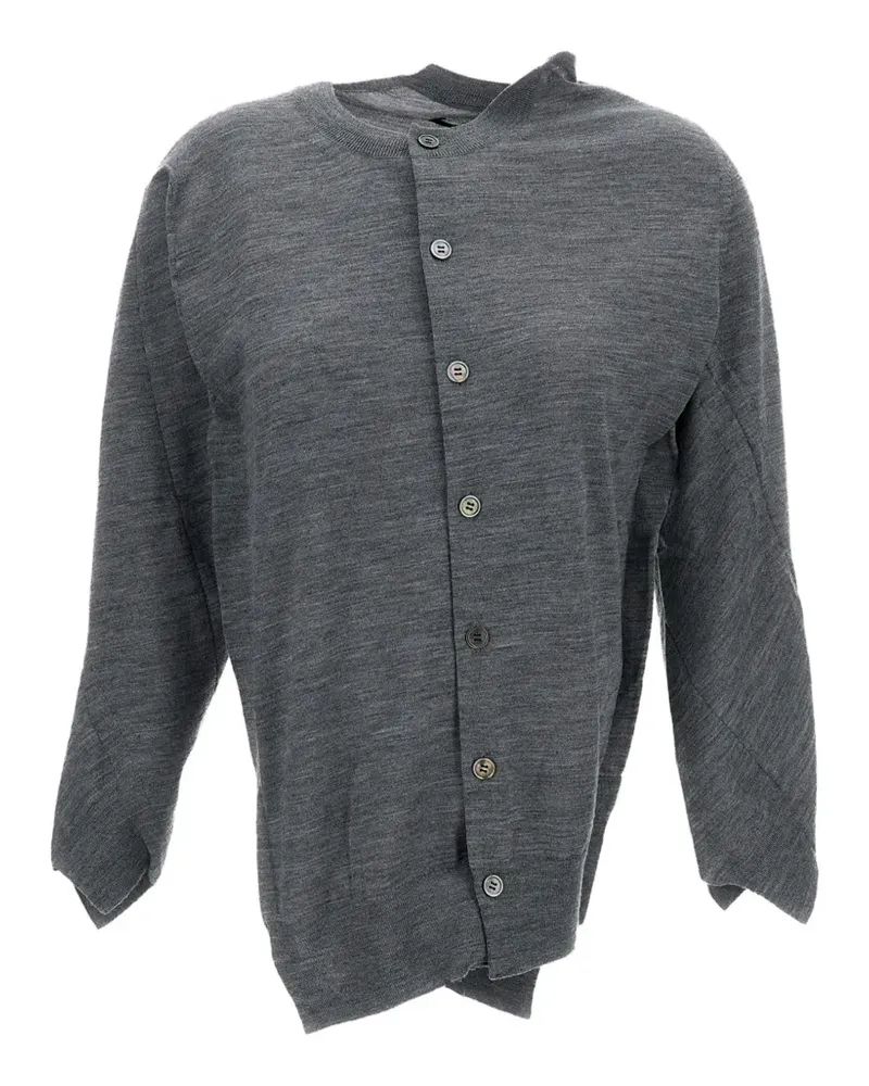 Junya Watanabe asymmetric button-up cardigan - Grau Grau