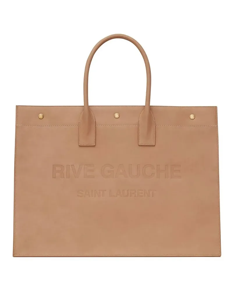 Saint Laurent Rive Gauche Shopper mit Prägung - Nude Nude