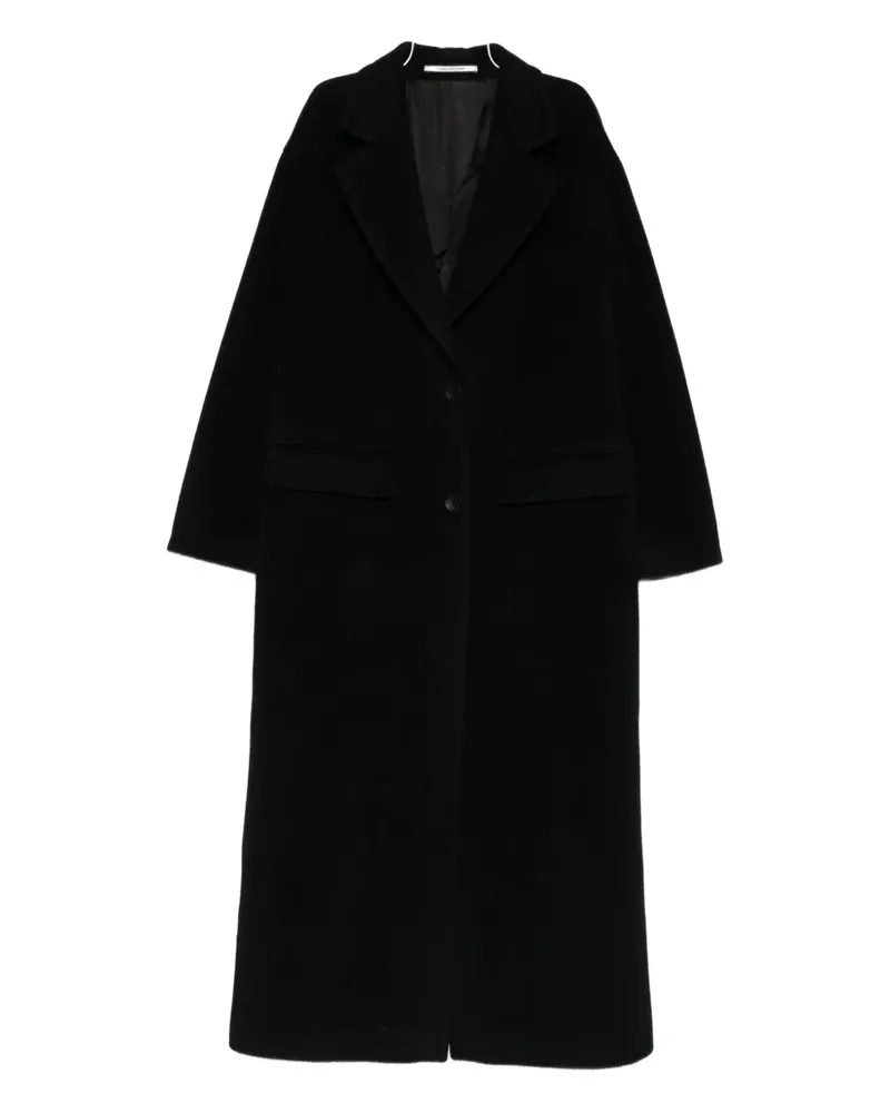 Tagliatore notched-lapel single-breasted coat - Schwarz Schwarz