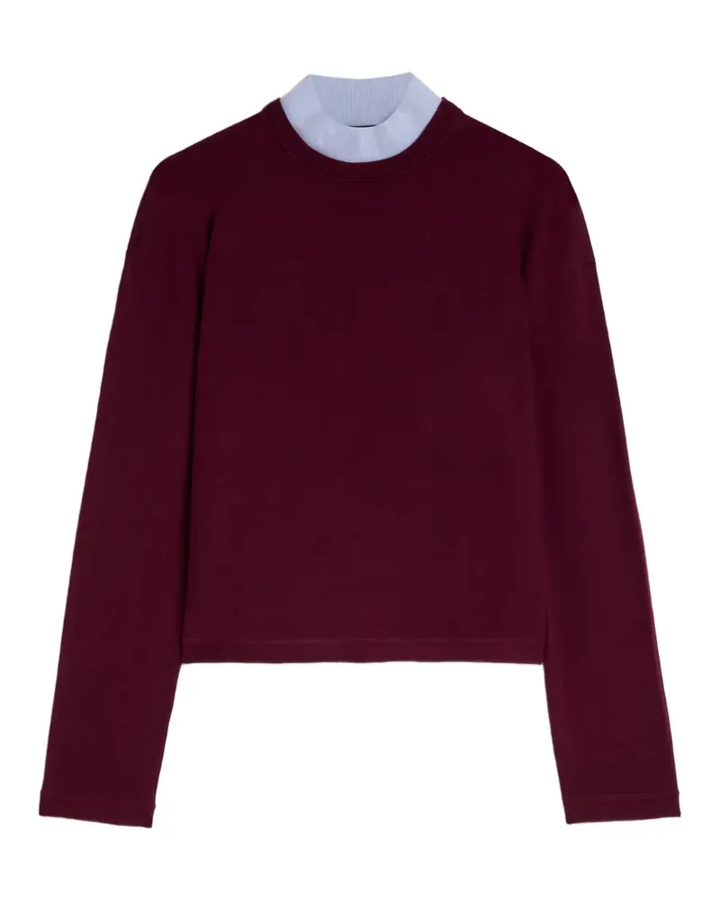 Jil Sander Cropped-Pullover mit Stehkragen - Rot Rot