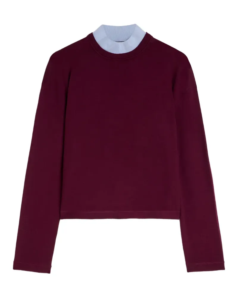 Jil Sander Cropped-Pullover mit Stehkragen - Rot Rot