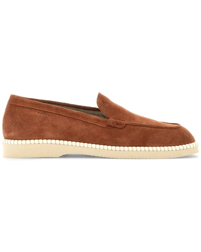 Hogan Loafer mit Logo-Prägung - Braun Braun
