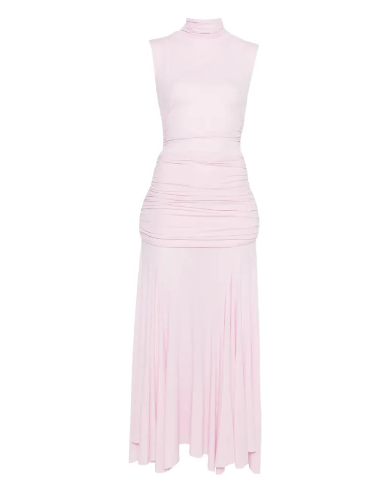 Magda Butrym Midikleid aus Seide - Rosa Rosa