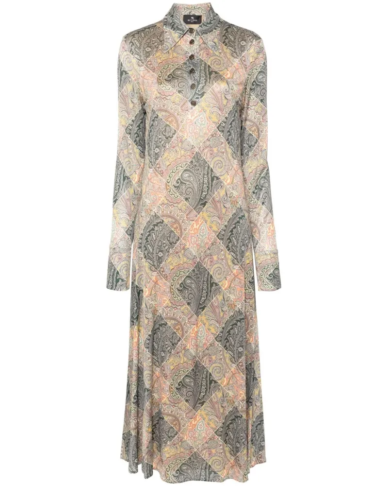 Etro Maxikleid mit Paisley-Print - Nude Nude