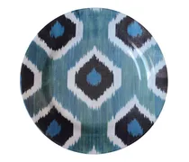 Ikat Keramikteller (28cm) - Blau