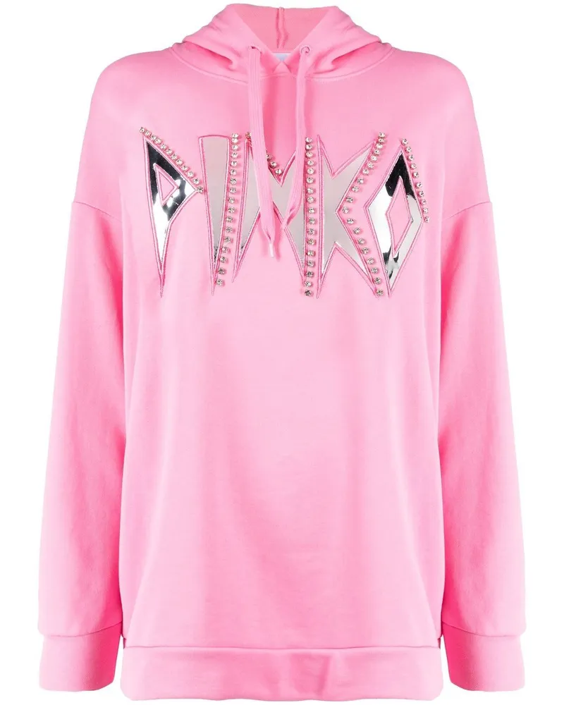 Pinko Hoodie mit Logo - Rosa Rosa