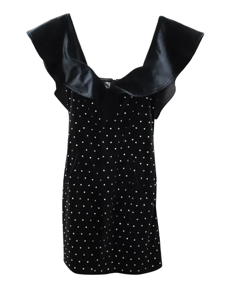 Self-Portrait crystal-embellished mini dress - Schwarz Schwarz
