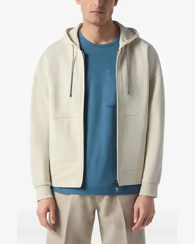 Corneliani Kapuzenjacke mit Reißverschluss - Nude Nude