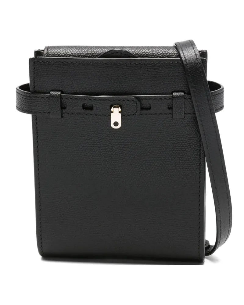 Valextra Schultertasche mit Gürtel - Schwarz Schwarz