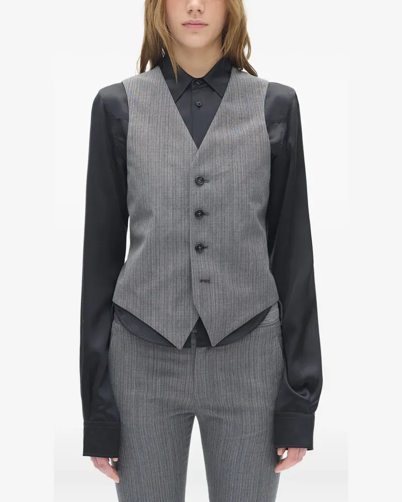 Ann Demeulemeester Weste mit V-Ausschnitt - 083 GREY 083