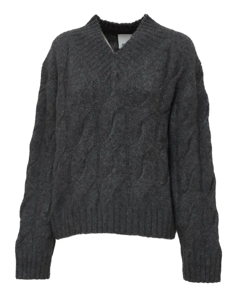 ALLUDE Pullover mit V-Ausschnitt - Grau Grau