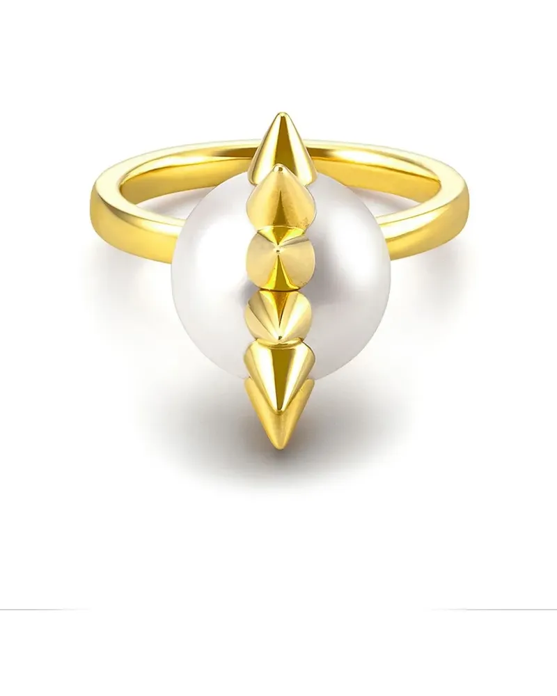 TASAKI 18kt Danger Spike Gelbgoldring mit Perlen Gold