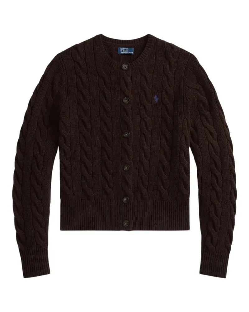 Ralph Lauren Cardigan mit Zopfmuster - Braun Braun