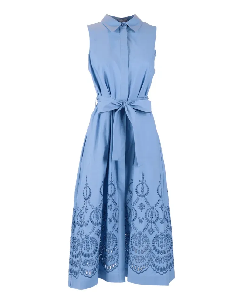 P.A.R.O.S.H. P.A.R.O H. Kleid mit Lochstickerei - Blau Blau