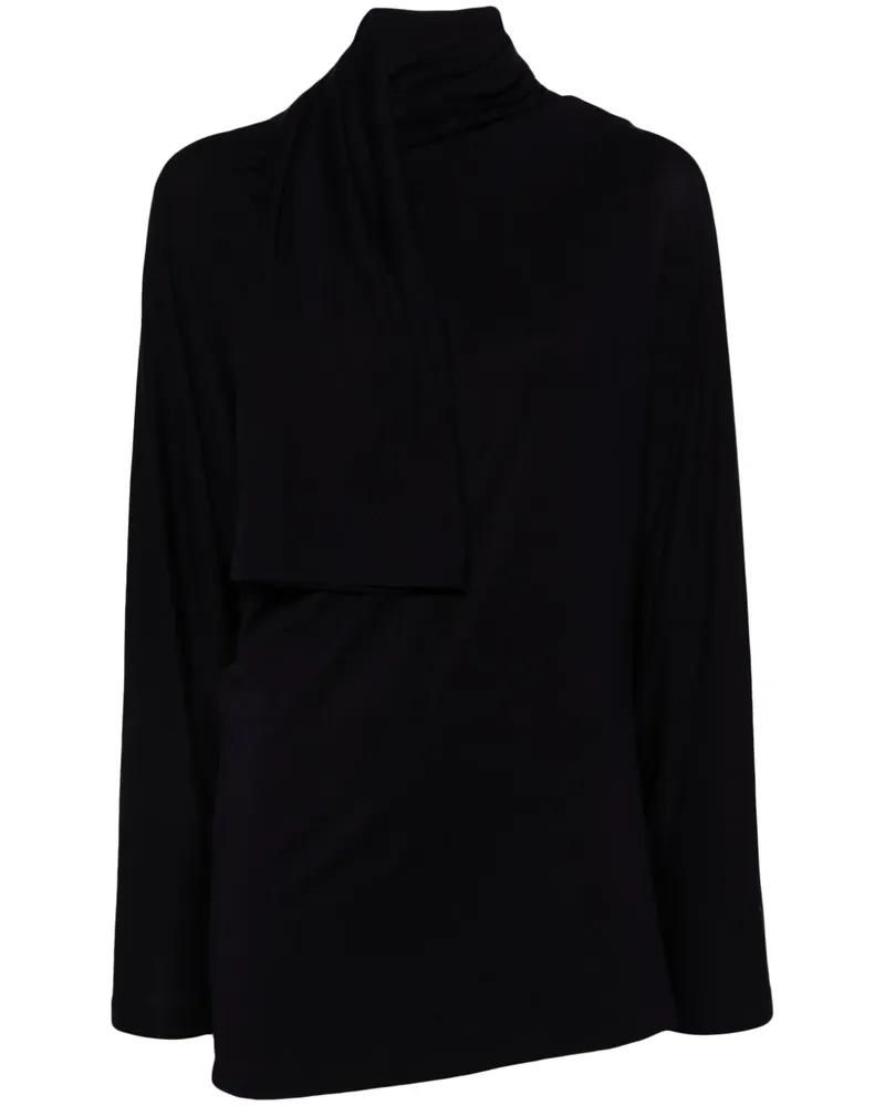 Issey Miyake T-Shirt mit asymmetrischem Ausschnitt - Blau Blau