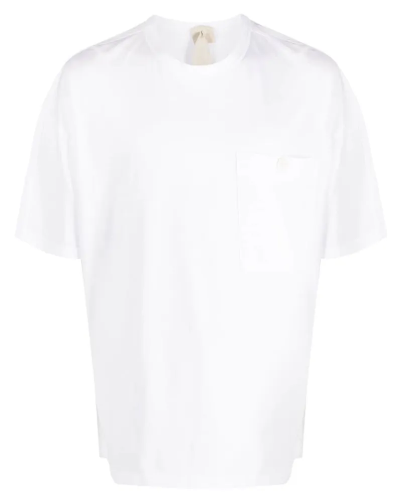 Ten c T-Shirt mit Brusttasche - Weiß Weiß