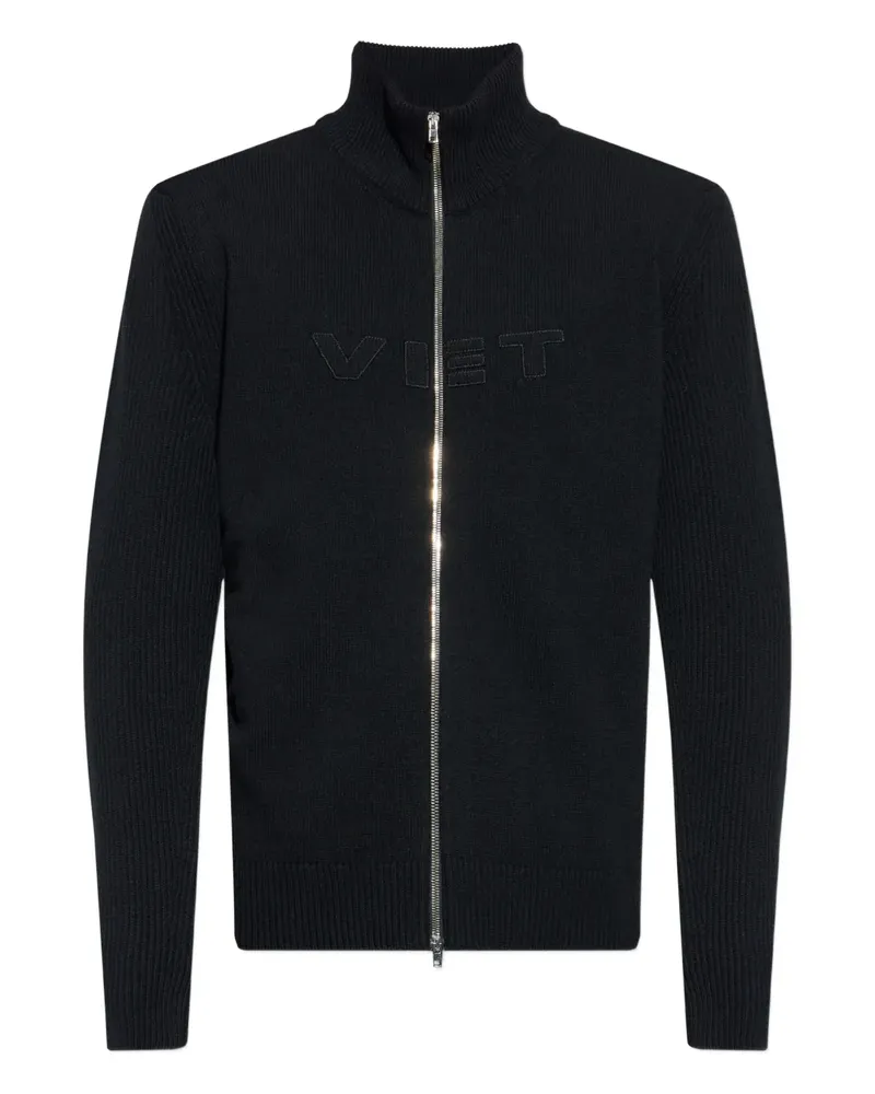 VETEMENTS ribbed zip-up cardigan - Schwarz Schwarz