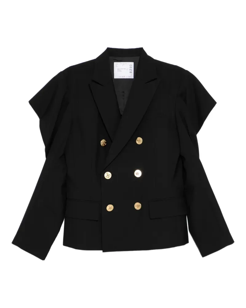 Sacai double-breasted blazer - Schwarz Schwarz