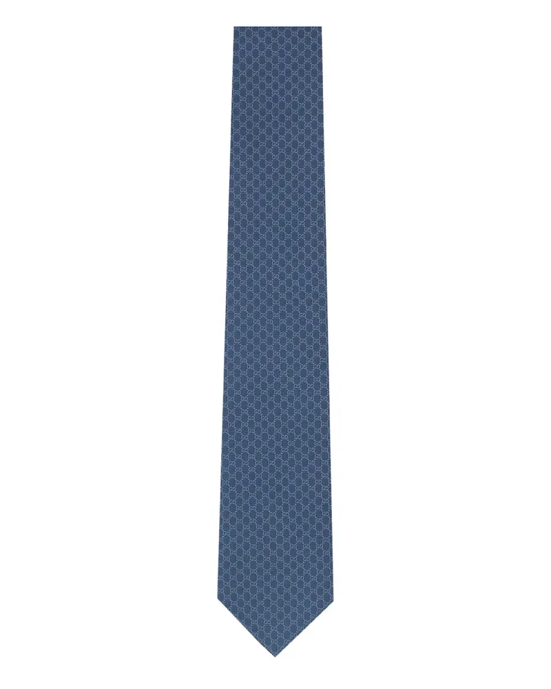 Gucci Seidenkrawatte mit GG - Blau Blau
