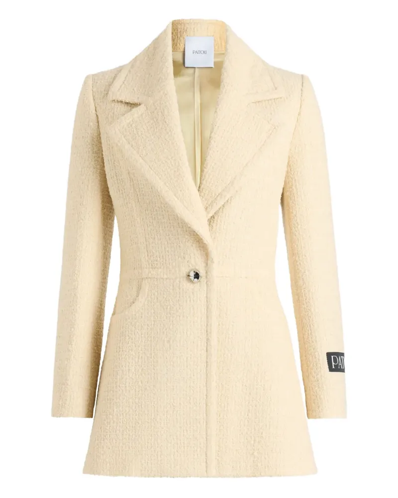 Patou Einreihige Tweed-Jacke - Nude Nude