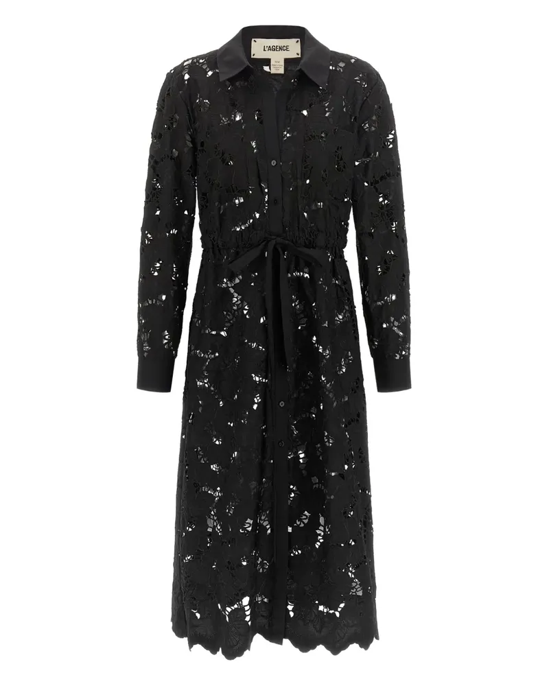 L'Agence Emilio midi dress - Schwarz Schwarz