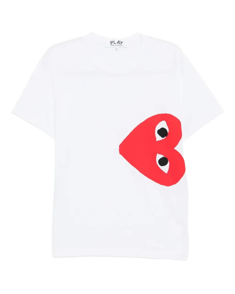 Comme des Garçons T-Shirt mit Herz-Print - Weiß Weiß
