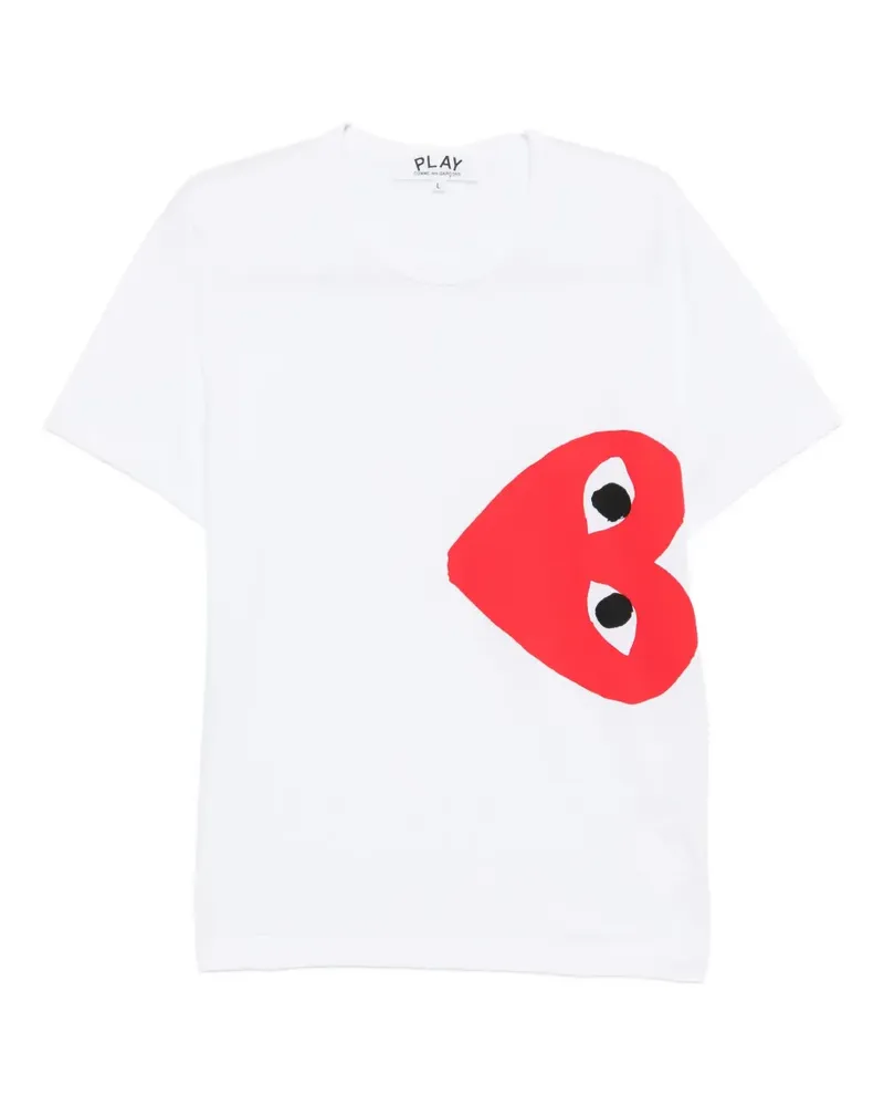 Comme des Garçons T-Shirt mit Herz-Print - Weiß Weiß