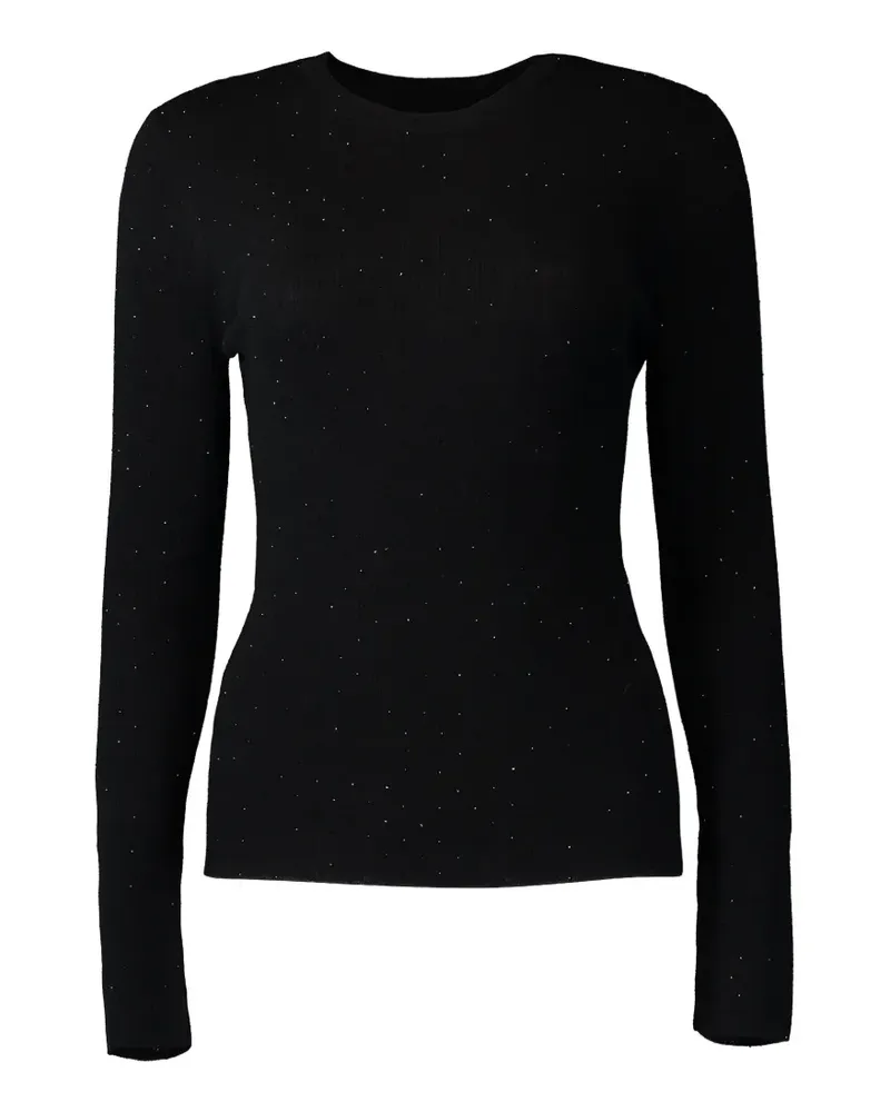 Michael Kors crystal-embellished long-sleeve t-shirt - Schwarz Schwarz